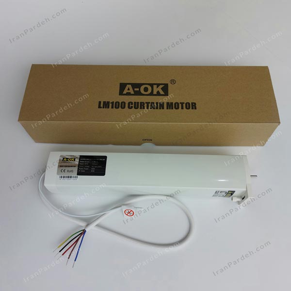 موتور پرده برقی کنار رو ریموتی و هوشمند  A_OK مدل LM 100