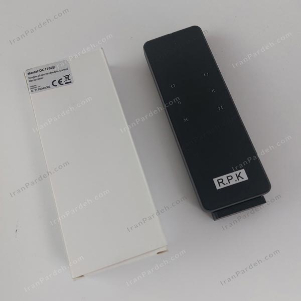 ریموت کنترل پرده برقی دو کانال تاچ  مشکی RPK مدل DC 1760B